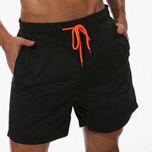 NWT SILKWORLD Men's Swim Trunks Quick Dry Beach Shorts with Pockets 6” Inseam XL